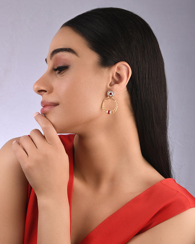 Diamond and Ruby earrings
