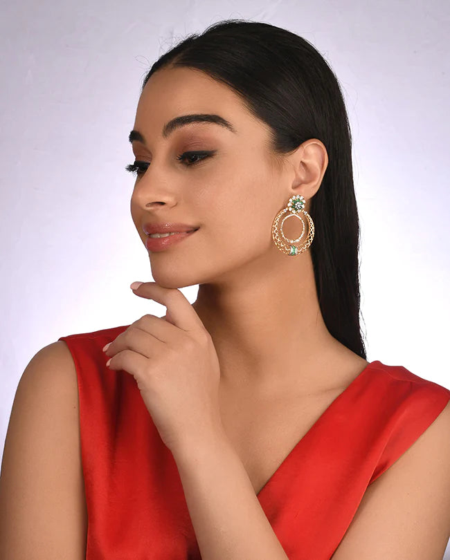 Diamond and Emerald earrings