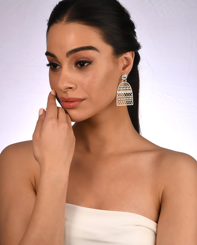 Pearl,Diamond and Emerald earrings