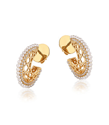 Diamond and Pearl hoops