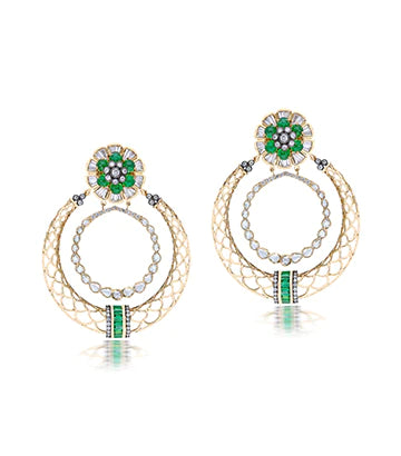 Diamond and Emerald earrings