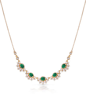 Pearl,Diamond and Emerald necklace
