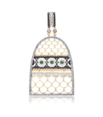 Diamond and Emerald pendant