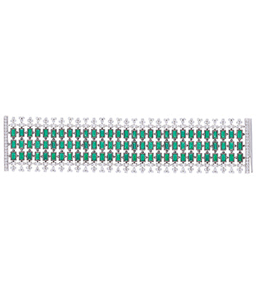 Diamond and Emerald bracelet