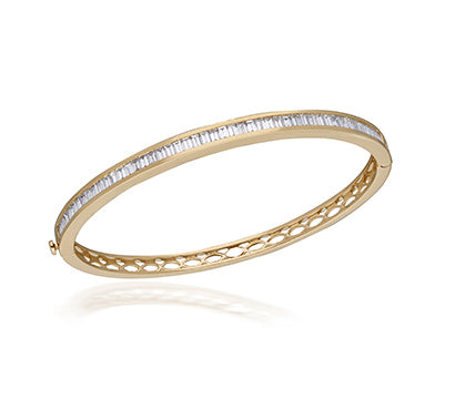 Diamond Baguettes oval bracelet
