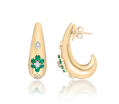 Diamond and Emerald earrings