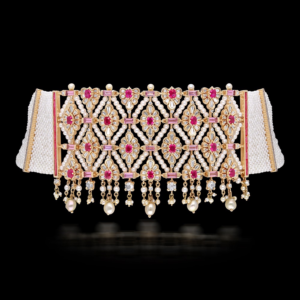 TAANTVI RUBY & PINK SAPPHIRE CHOKER